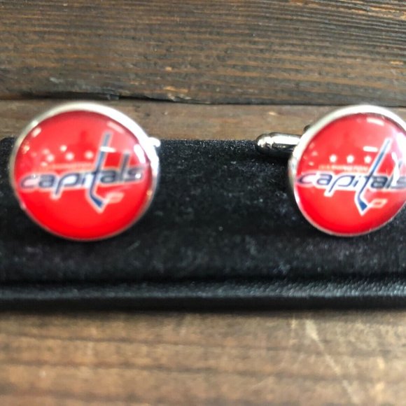 CUFFLINKS for formal shirt WASHINGTON CAPITOLS  NHL HOCKEY Cuff Links Prom Groom - Picture 2 of 11
